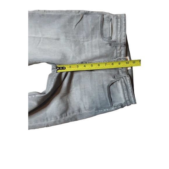 L'AGENCE Kendra High Rise Cropped Flare Raw Hem Grey Jeans Women's 25 FLAW - Picture 11 of 12